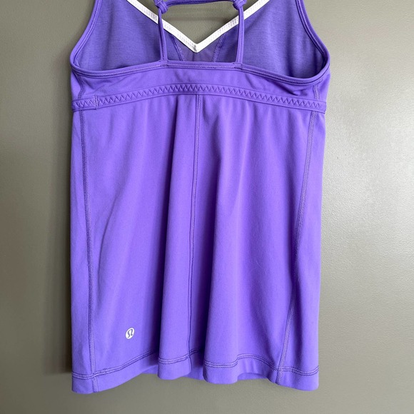 Lululemon Live Lightly Tank in Power Purple White Size 6 Gym‎ Athletic Sporty - Picture 15 of 16